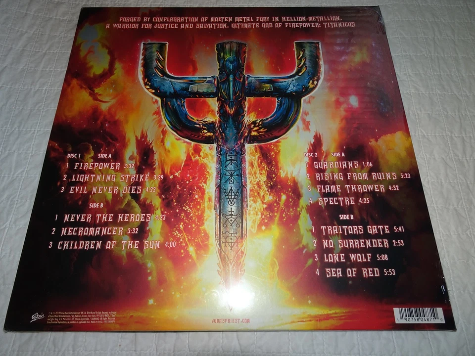 Judas Priest Firepower 180gram double vinyl gatefold LP (NEW) - Image 3 of 4