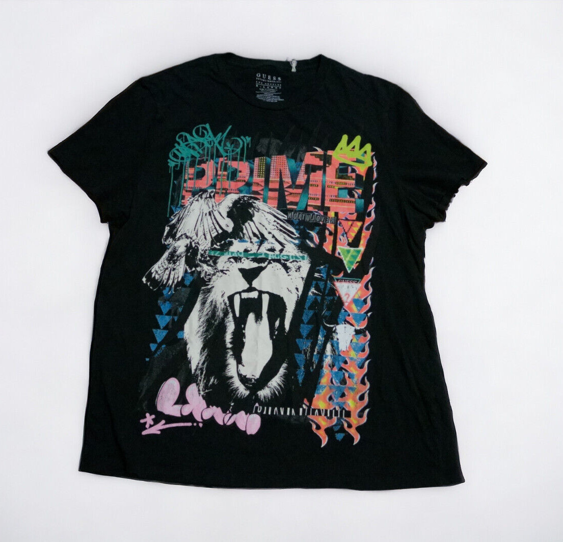 Guess Los Angeles T-Shirt Adult XL Cotton Prime Lion Streetwear Graphic Tee
