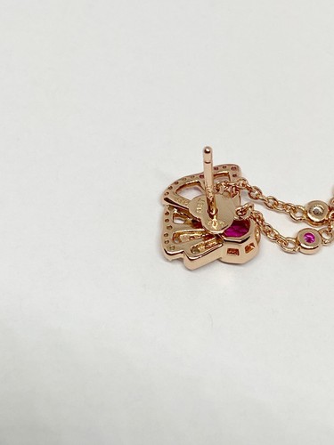 Genuine Pandora China Exclusive Rose Pink Fan Dangle Earrings With Box - Picture 6 of 6