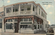 1913 Sagel Candy Store Wildwood NJ post card
