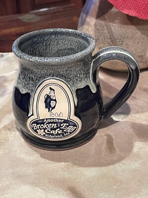 deneen pottery mug navy blue Ridgeland Ms Another broken egg cafe 