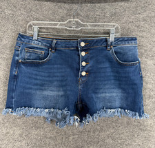Unbranded Shorts Women XL Blue Denim Dark Was...