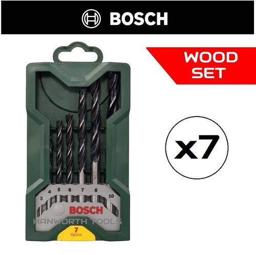 Bosch Wood Drill Bit Set X-Pro Brad Point x7 Drill Bits Lip Spur Wood - Picture 14 of 14
