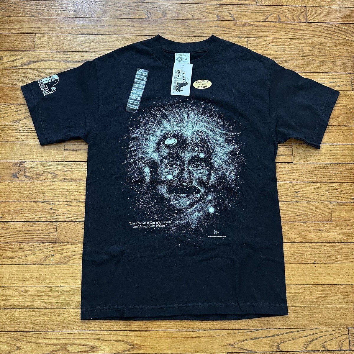 NWT Vintage 1993 Albert Einstein Glow In The Dark Tee T-Shirt