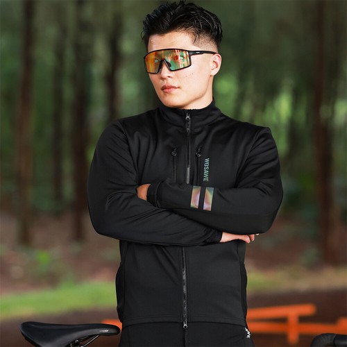 Chaqueta de Ciclismo de Invierno Unisex WOSAWE Abrigo Reflectante de Vellón con Múltiples Bolsillos - Imagen 7 de 19