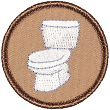 Toilet Patrol Patch - 2" Round Embroidered Patch