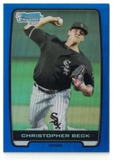 2012 Bowman Chrome Draft Picks Prospects Blue Refractor CHRISTOPHER BECK #'d/250