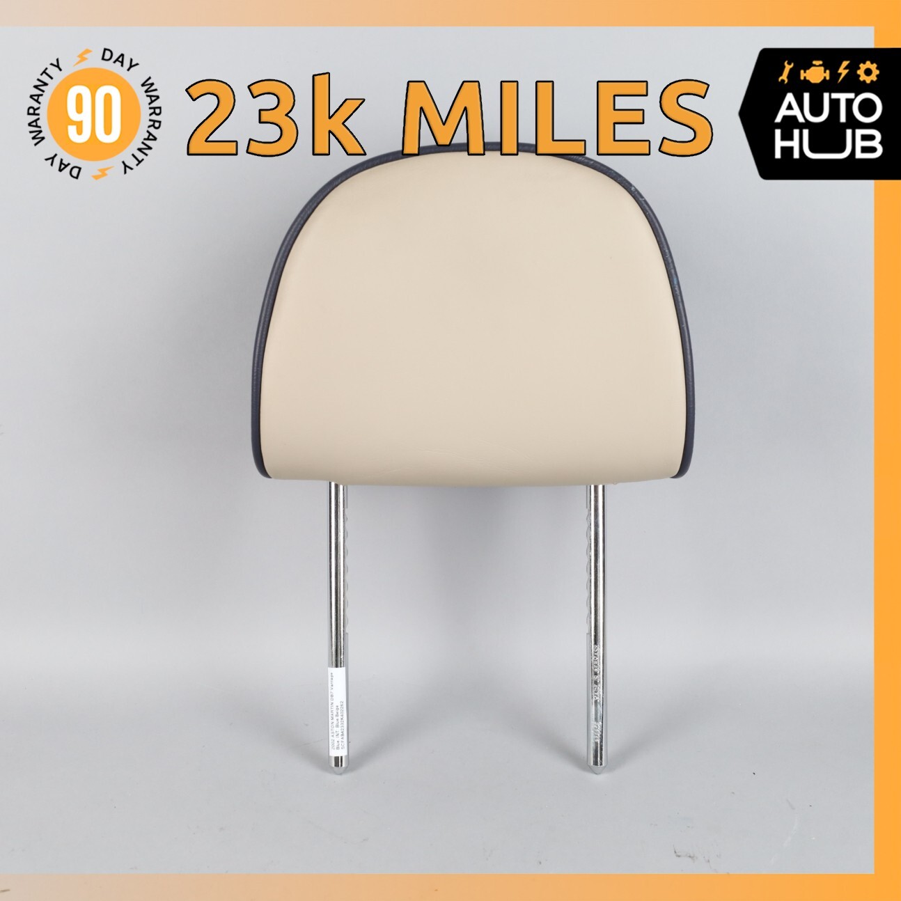 00-04 Aston Martin DB7 Front Left or Right Seat Headrest Beige / Blue OEM 23k