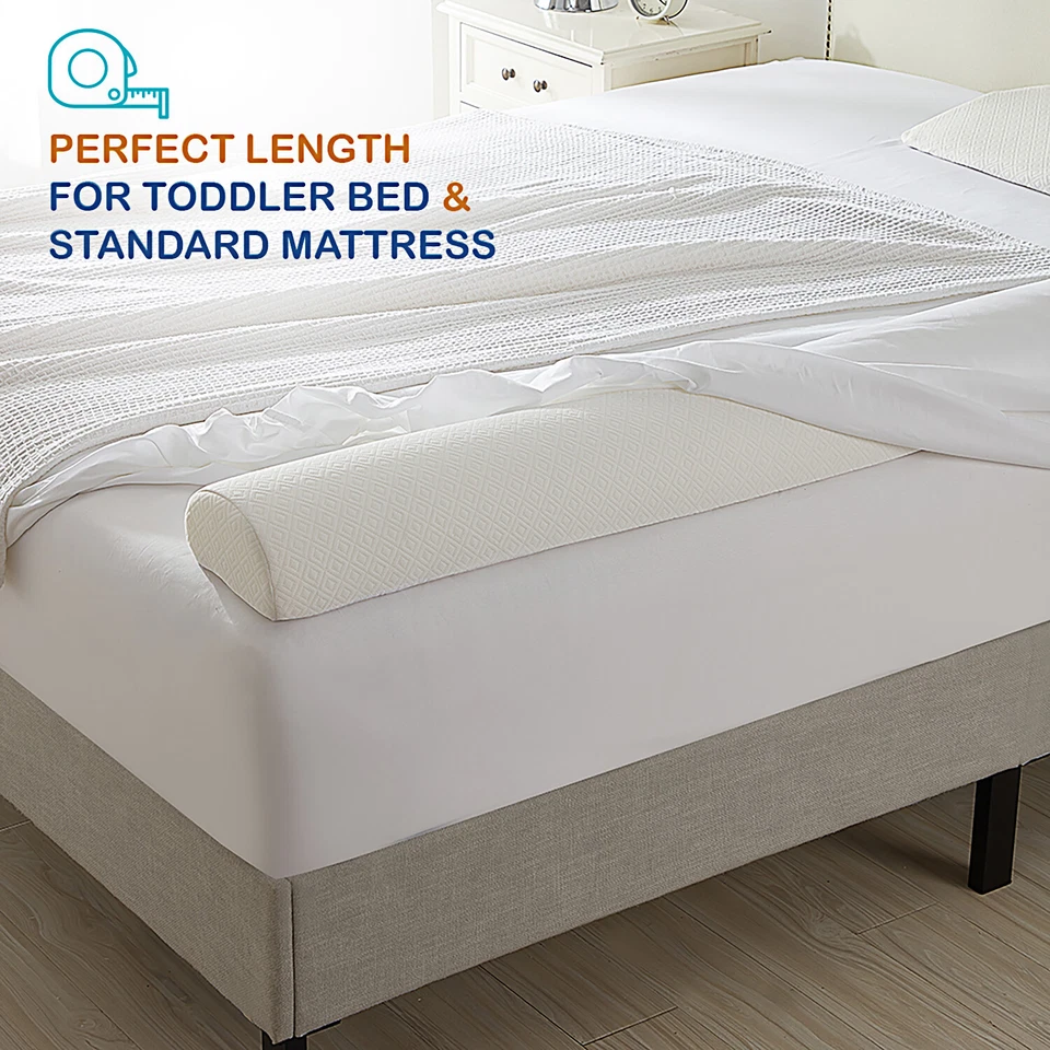 Cubierta de algodón lavable de tela elástica y antideslizante para parachoques de riel de cama para niños pequeños Foto 4 de 4