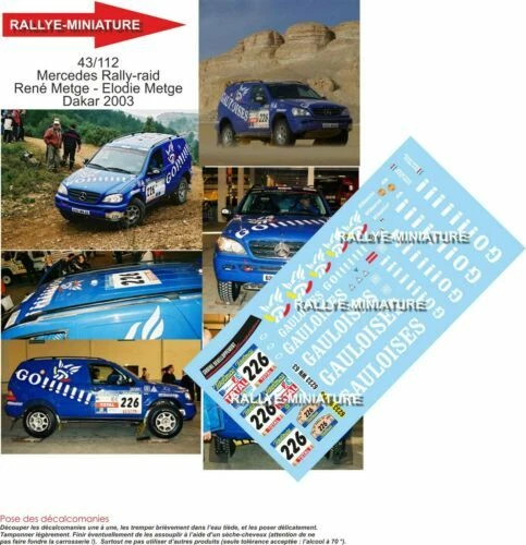 Modellini statici di auto da corsa Rally scala 1:43 per Mercedes