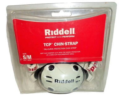 Riddell Mens TCP Hard Cup Chin Strap Speedflex Cam-Loc S/M Small Medium New