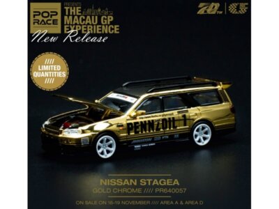 NISSAN Stagea (R34) - Event Model - gold chrome - POP RACE 1
