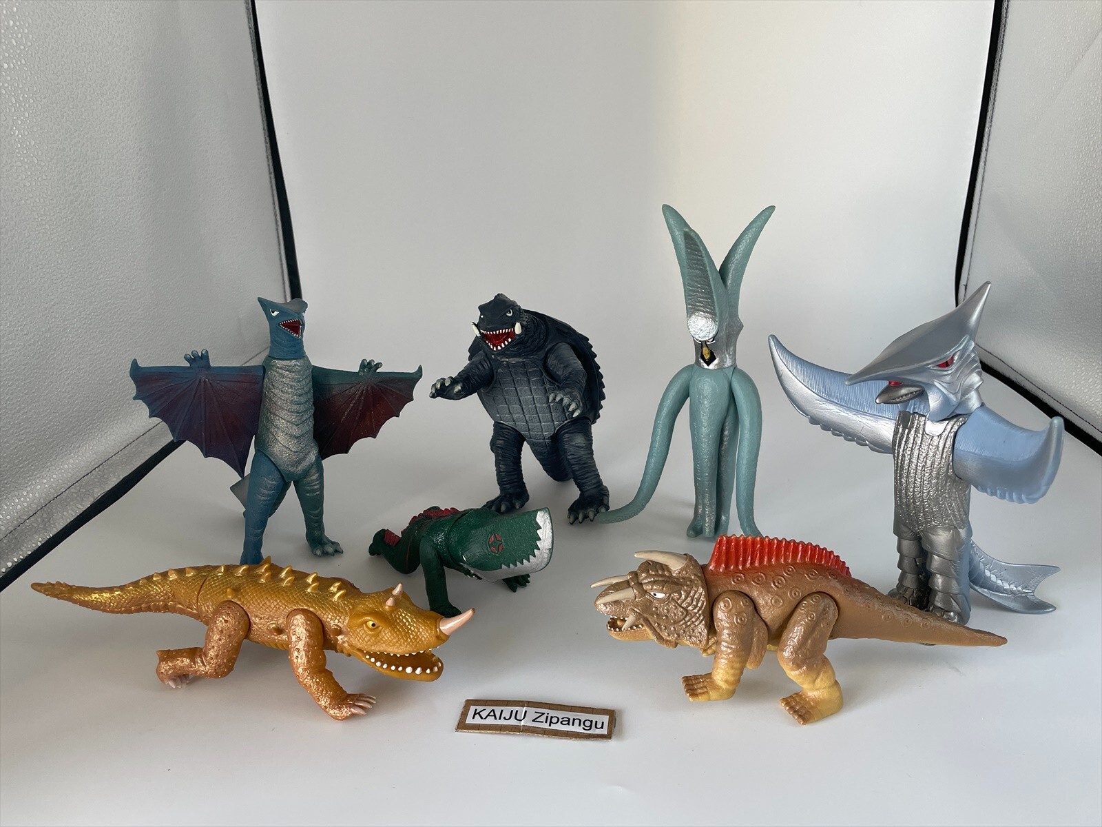 1998 Bandai Gamera Memorial Box Figure Set 7pcs Guiron Viras Barugon Jiger Kaiju eBay