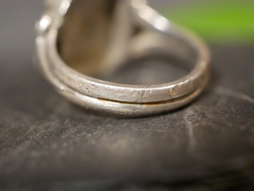 Top 800 Silber Ring Siegelring Buchsraben Initialen WH HW Jugendstil Art Deco - Bild 4 von 12