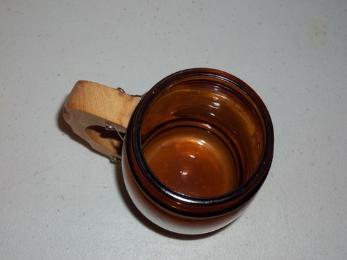 Vintage Siesta Ware Amber Glass Wood Handle Souvenir Mug Spokane World's Fair 74 - Picture 6 of 6