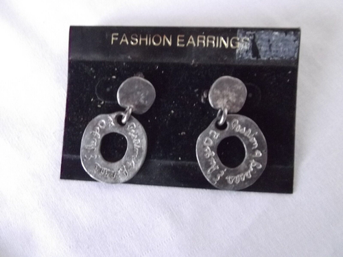 vintage lot 10 pair pierced earrings silver tone filigree texture stud MINT - Picture 10 of 11