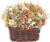 Loon Peak Orange Floral Arrangement In Basket on sale Loon Peak Orange Floral Arrangement In Basket on sale