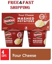 Idahoan  Four Cheese Mashed Potatoes Cup 4-pack , 6 oz