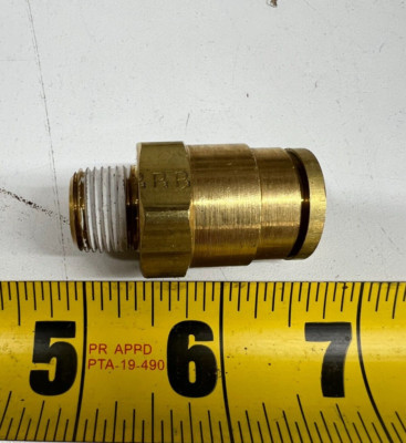 Parker Air Brake D.O.T. Push to Connect 5/8'' Male NPT x 3/8'' Tube VS68PTC-6-10