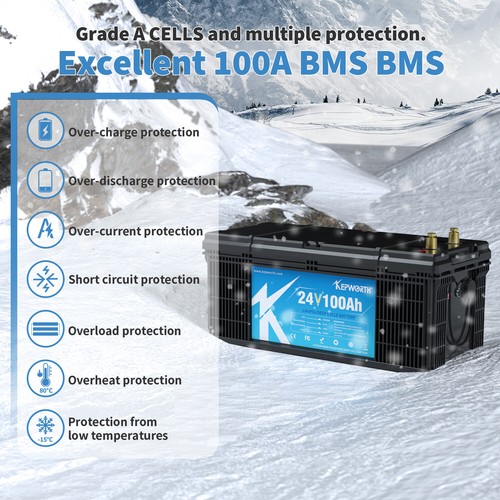 LiFePO4 Lithium Leisure Battery 12V 24V 100 300AH BMS RV Solar 20000+Cycles - Picture 76 of 83