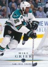 2008-09 Upper Deck #412 MIKE GRIER - San Jose...