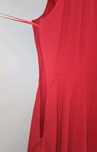 Sexy Vestido Para Mujer (Talla 6) Noche Sin Mangas Express Línea A Halter Top Rojo - Imagen 6 de 9