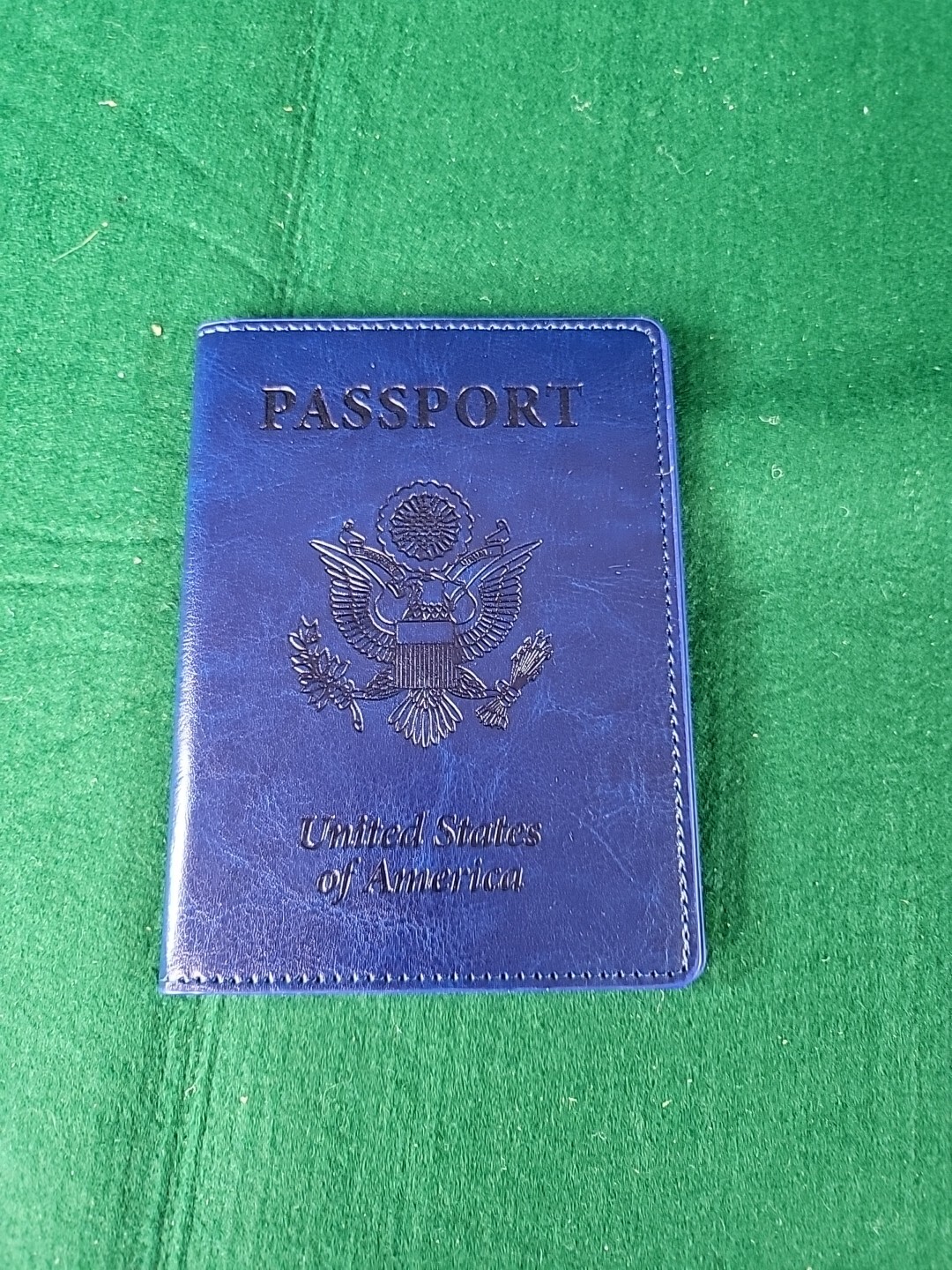 Slim RFID Blocking Leather Passport Holder with Vaccination Card Slot-image