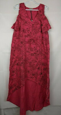 Mod-o-doc Cold Shoulder Maxi Dress, Desert Rose, Women's XL
