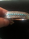 Karis Sleeping Beauty Turquoise Malgache Neon Apatite Bangle Bracelet  — photo 5