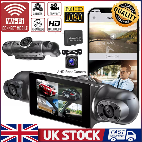 4K-4 Channel Car Dash Cam HD 1080P WiFi DVR Video Driving Recorder Night Vision✅