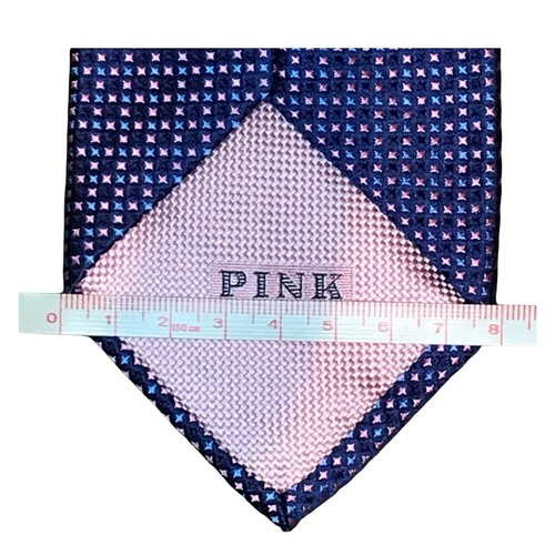 THOMAS PINK WEDDING TIE IN NAVY & PINK, MADE IN MOROCCO ALL SILK WORTH £75+ X1 - Picture 9 of 11