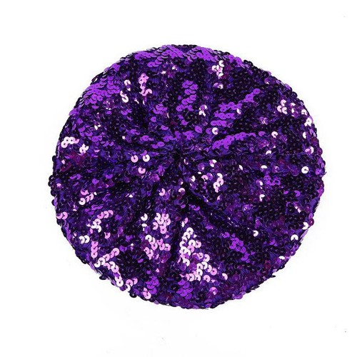 Sequin Glitter Fabric Fashion Bling Beanie Beret Hat Girl Party Disco Dance Cap - Picture 14 of 19
