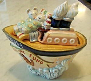 Fitz & Floyd USS Aloha Tugboat Essentials Savings Bank