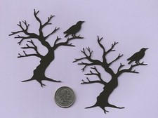 Halloween Tree Die Cuts, 2 pc x 3.5" x 3.5" - Any Color - Scrapbooking