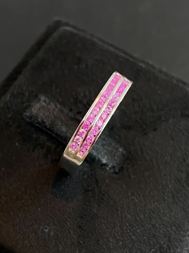 NATURAL PINK SAPPHIRE SET STERLING SILVER 925 RING EARRING PENDENTS - 第 11/14 張圖片