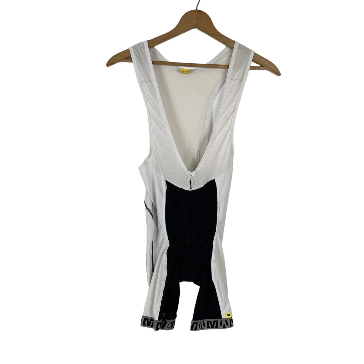 Mavic Cycling Bib Shorts Adult Medium White Black Ergo Ride Padded Logo Mens