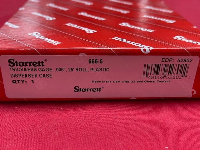Starrett 666S-5 Stainless Steel Thickness Feeler Gage Coil, 0.005" Thickness - View #2