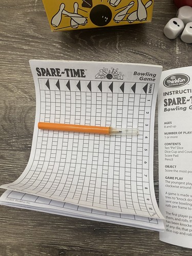 2003 SPARE-TIME Bowling Dice Game in Box, 100% Complete, THINKFUN, INC. - Picture 5 of 6