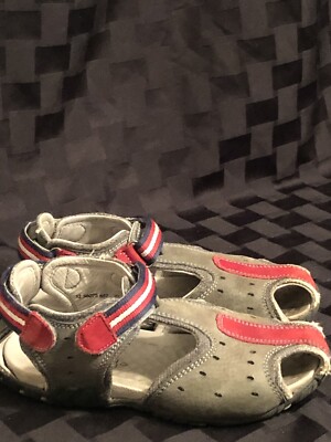 Bartek Boy s Sandal Strap  Sz 32/US 1  36075 Gray Red