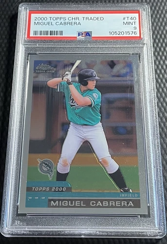 2000 Miguel Cabrera PSA 9 Topps Chrome Traded Rookie Card #T40 Marlins Tigers