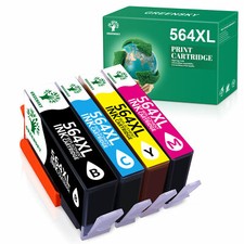 4 Pack 564XL Ink Cartridge For HP PhotoSmart 5510 6520 7510 OfficeJet 4620 4622