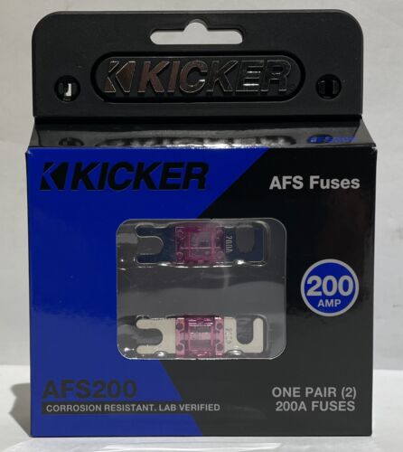 Kicker AFS200 Platinum-Plated AFS 200 Amp Fuse - Durable, Pack of 2 - New