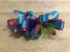 Vintage 1980s Colorful Ribbons, Stars, Hearts on Springs Hair Clip Barrette