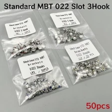 50pcs Orthodontic Dental Brackets Braces Standard MBT.022 3 Hooks For Arch Wires