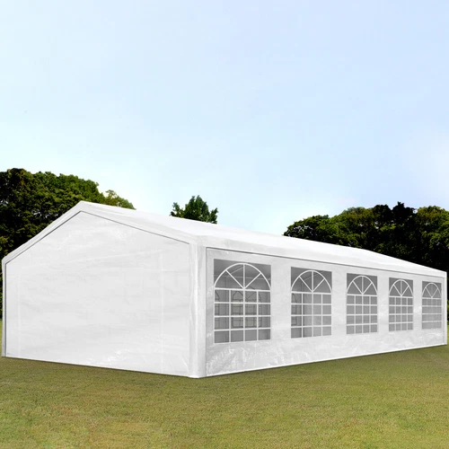 Partyzelt Pavillon 5x10m Festzelt Bierzelt Gartenzelt Vereinszelt Zelt weiß - Bild 2 von 9