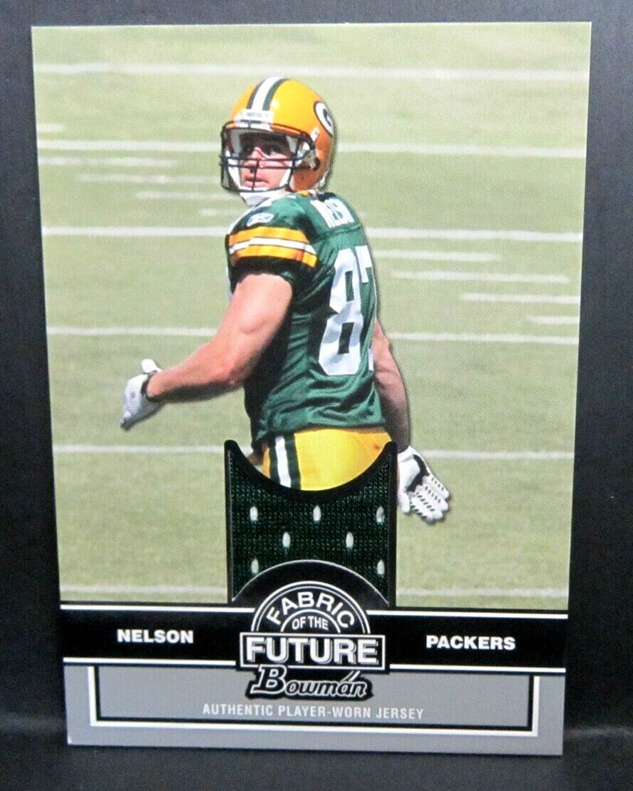 JORDY NELSON RC 2008 BOWMAN FABRIC ROOKIE JERSEY PATCH#FF-JN