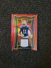 2020 Select Football Michael Pittman Jr Rookie Patch Red Prizm SC9051
