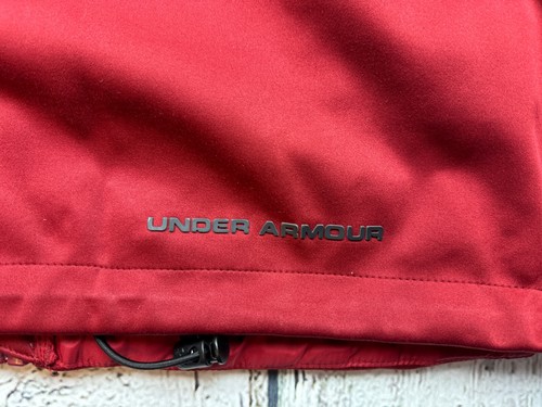Under Armour Storm Jacket Adult Small Red Cold Gear Full Zip Loose Sweater Mens - Picture 17 of 22