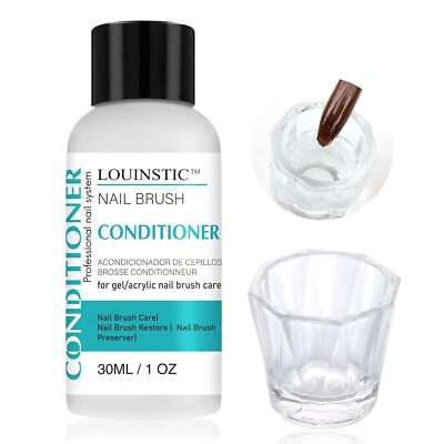 LOUINSTIC Nail Brush Cleaner and Conditioner - Quickly nail brush cleaner 1oz 