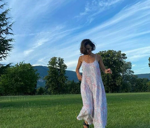 Light pink top spring dress